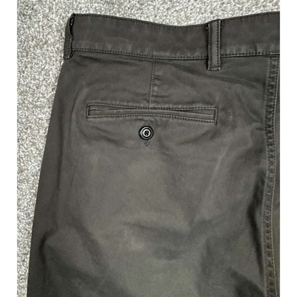 L.L.Bean Chino‎ Pants Men's 35x30 Gray Standard Fit Stretch Work Casual